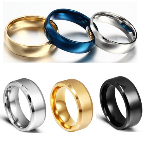 Men Women Titanium Steel Band Ring