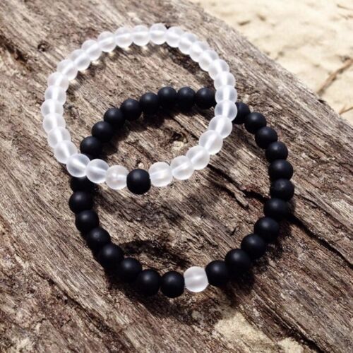 2 Pcs Couple His & Hers Distance Bracelets